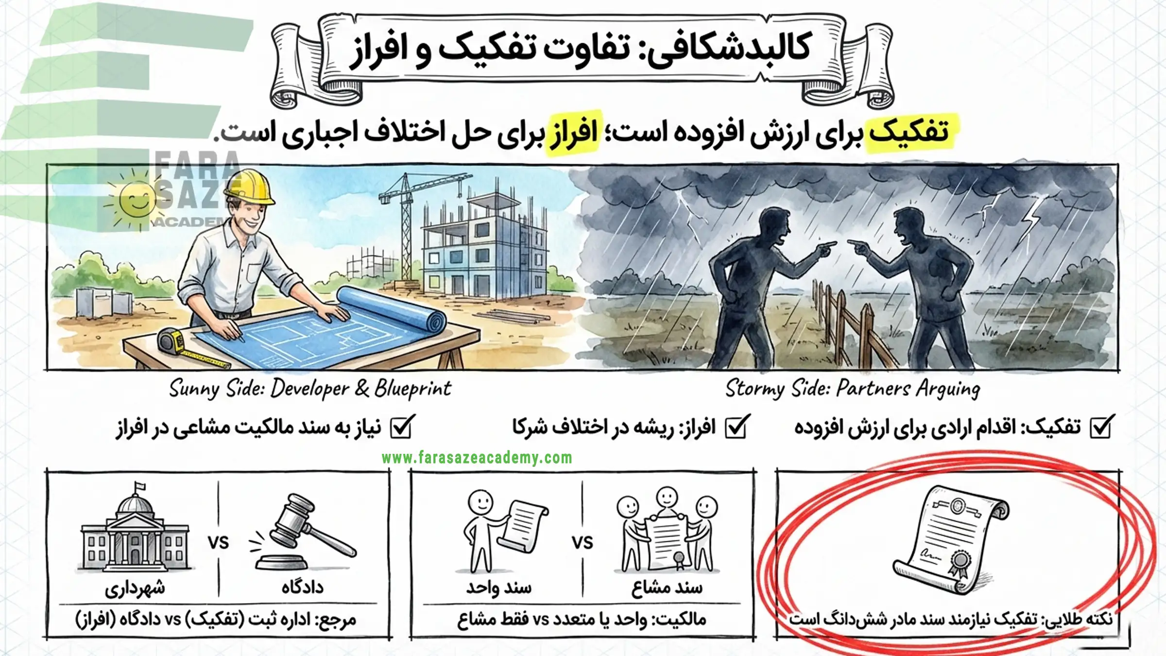 تفاوت تفکیک و افراز
