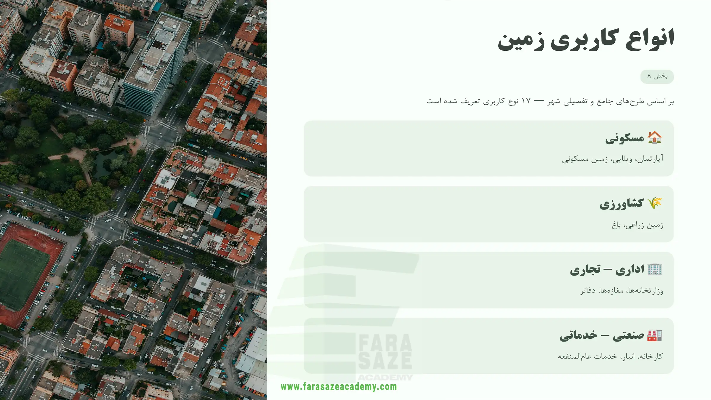 انواع کاربری زمین