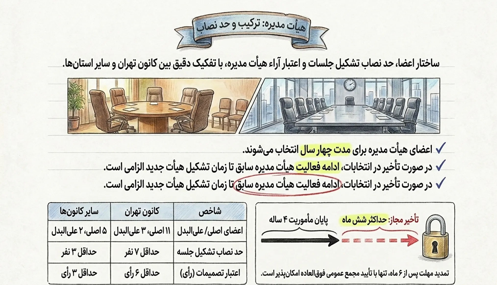 ترکیب هیات مدیره کانون کارشناسان دادگستری