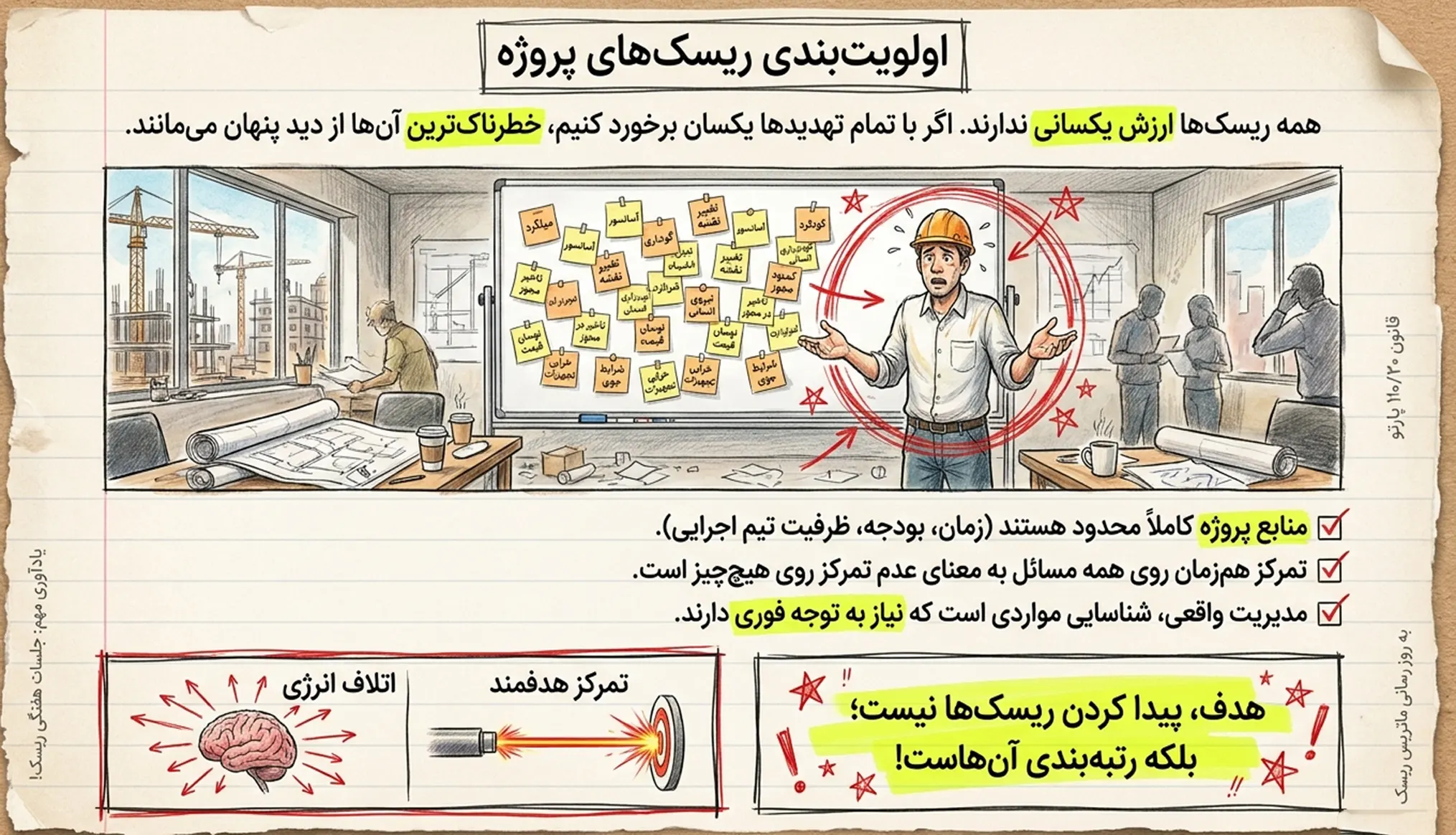اولویت‌بندی ریسک پروژه ساختمانی
