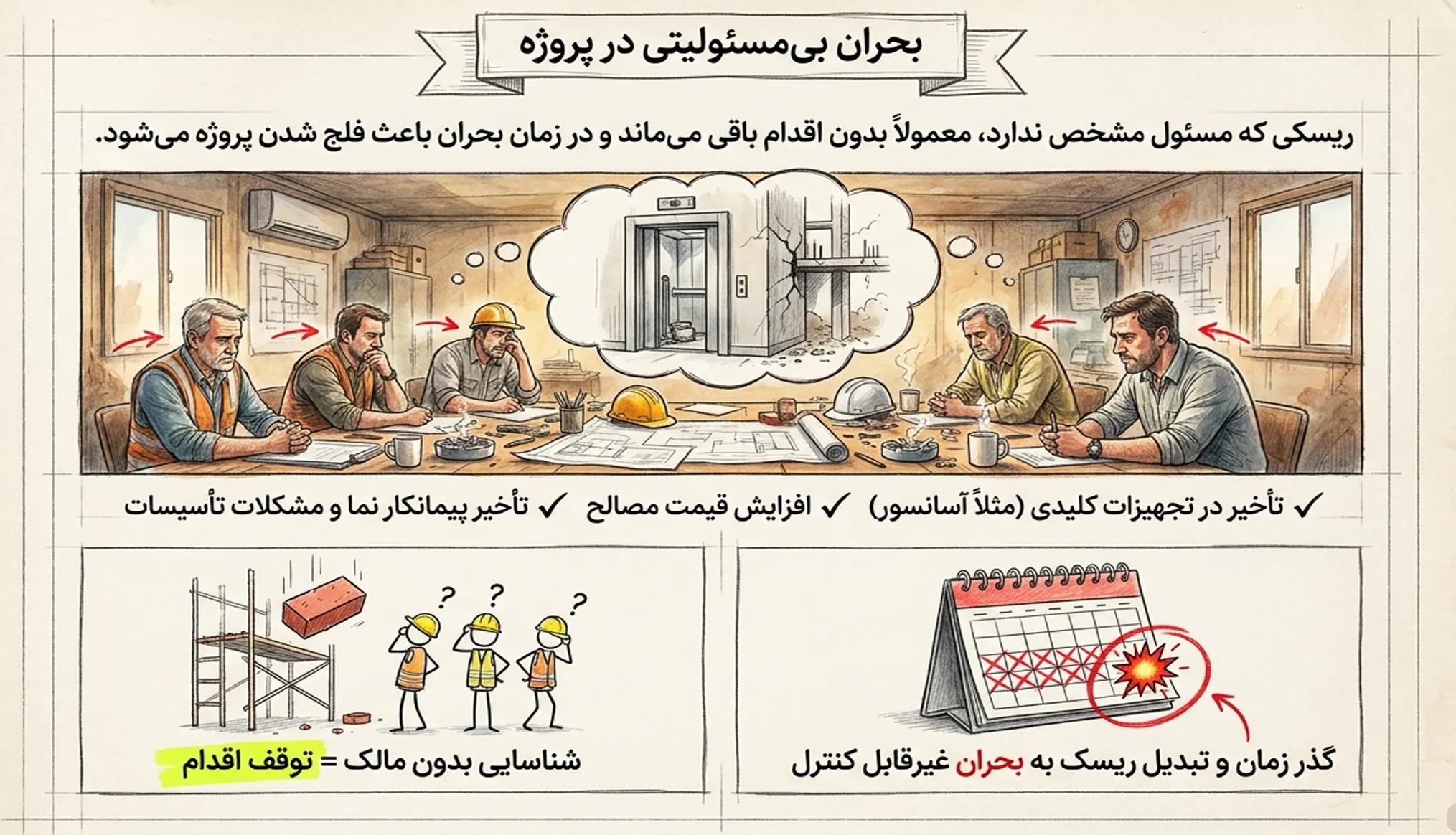 بحران بی‌مسئولیتی در پروژه ساختمانی