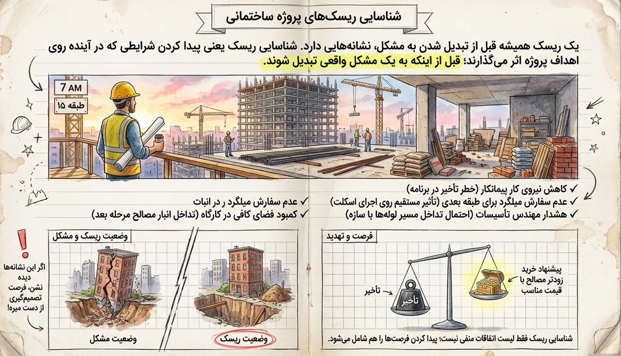 شناسایی ریسک های پروژه ساختمانی
