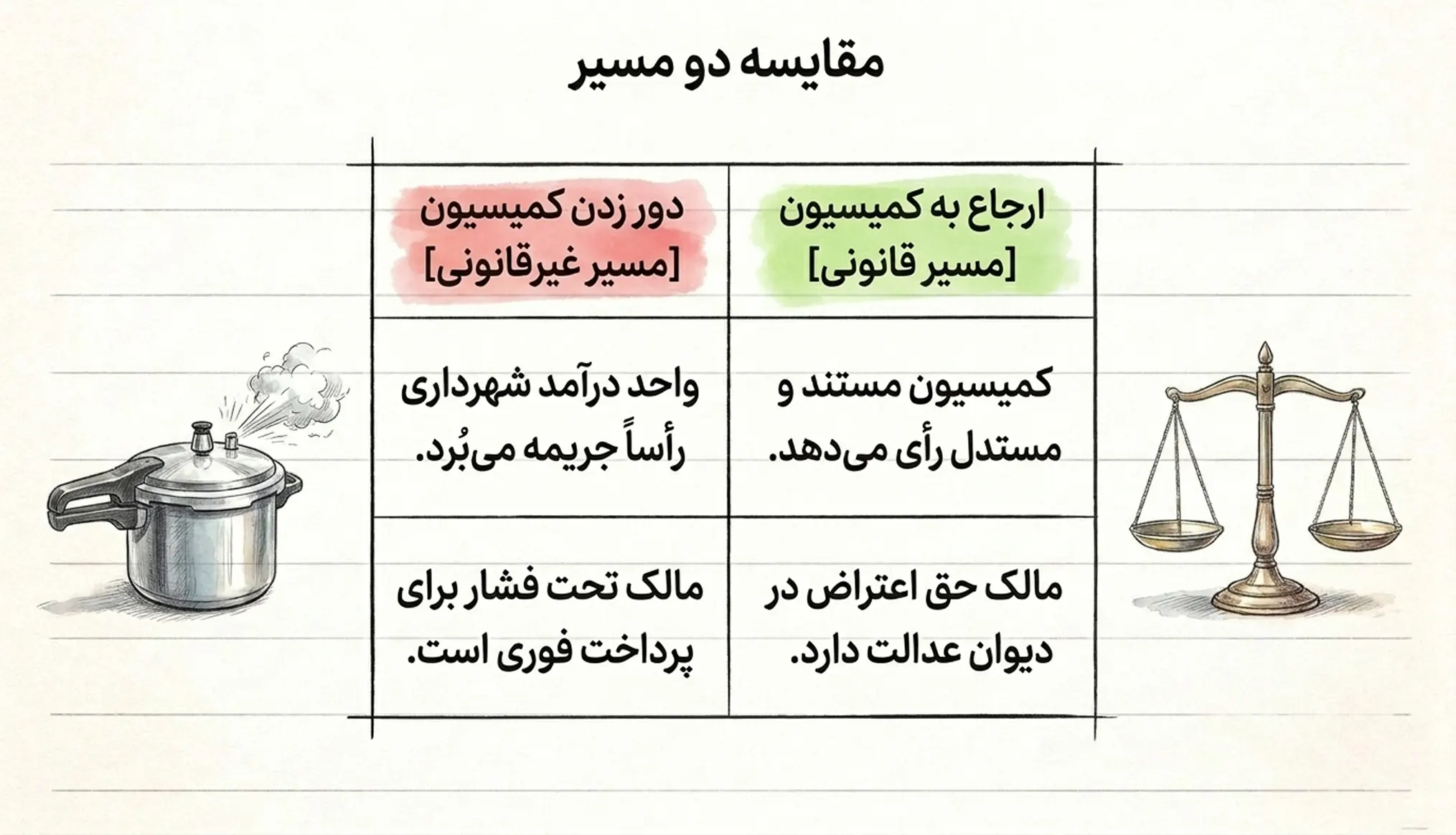 مقایسه کمیسیون ماده ۱۰۰ و واحد درآمد شهرداری